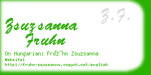 zsuzsanna fruhn business card